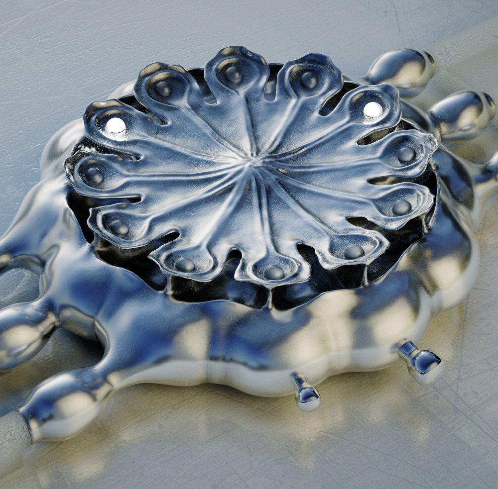 Poppy Seed Pod watch in platinum