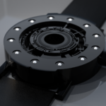 Techno-circle-1- in black anodised aluminium
