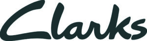 Clarks logo. A well-known British shoe brand