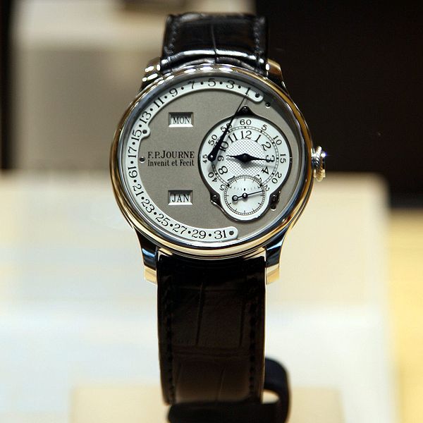 FP-Journe watch, vertical, with blurred background