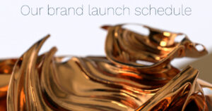 Our brand launch schedule, title image, showing Fractal Emergence watch closeup/detail