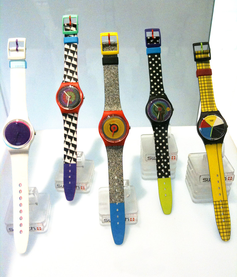 Collectors watches: Swatch watches, colourful examples