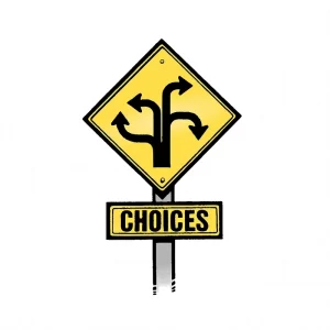 sign saying choices