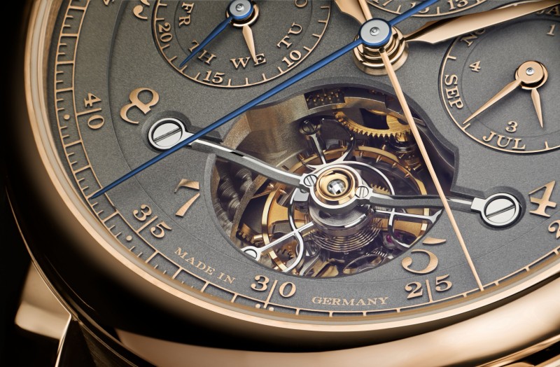 A. Lange & Soehne tourbograph perpetual, “pour le mérite - aesthetic watch, closeup/detail