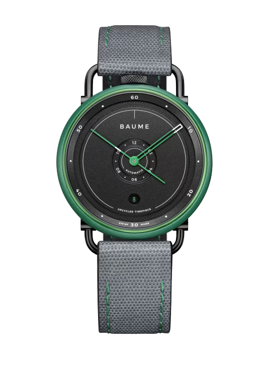 Baume & Mercier Baume Ocean Limited Edition Automatic. watch, green and grey, isolated on white background