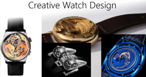 Creative watch design - title image, showing 4 creative watches