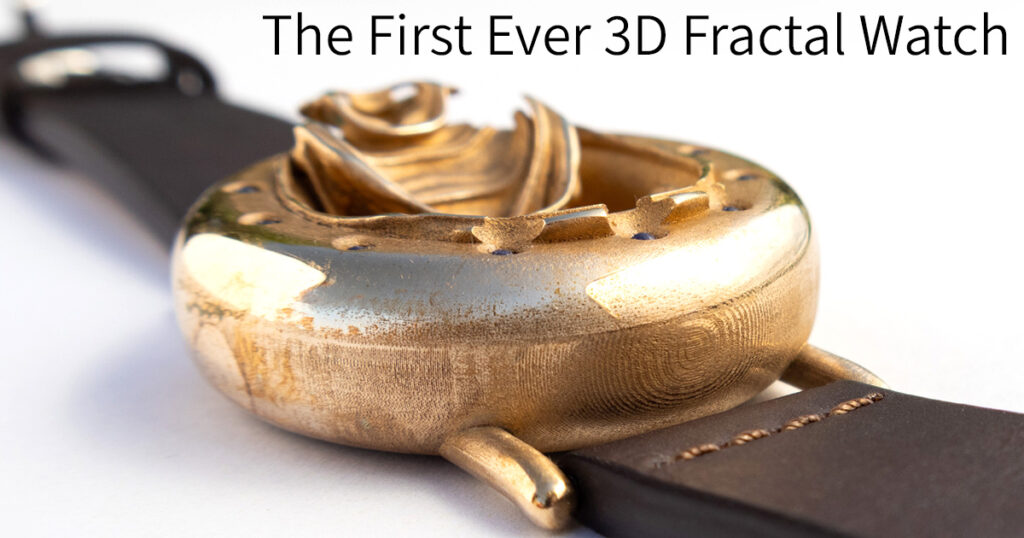 3D Fractal Watch: The First Of Its Kind - title image. Showing our 3D fractal watch in bronze.