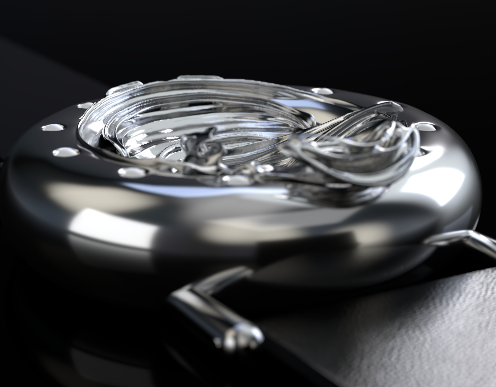 Fractal Emergence in silver, limited edition watch