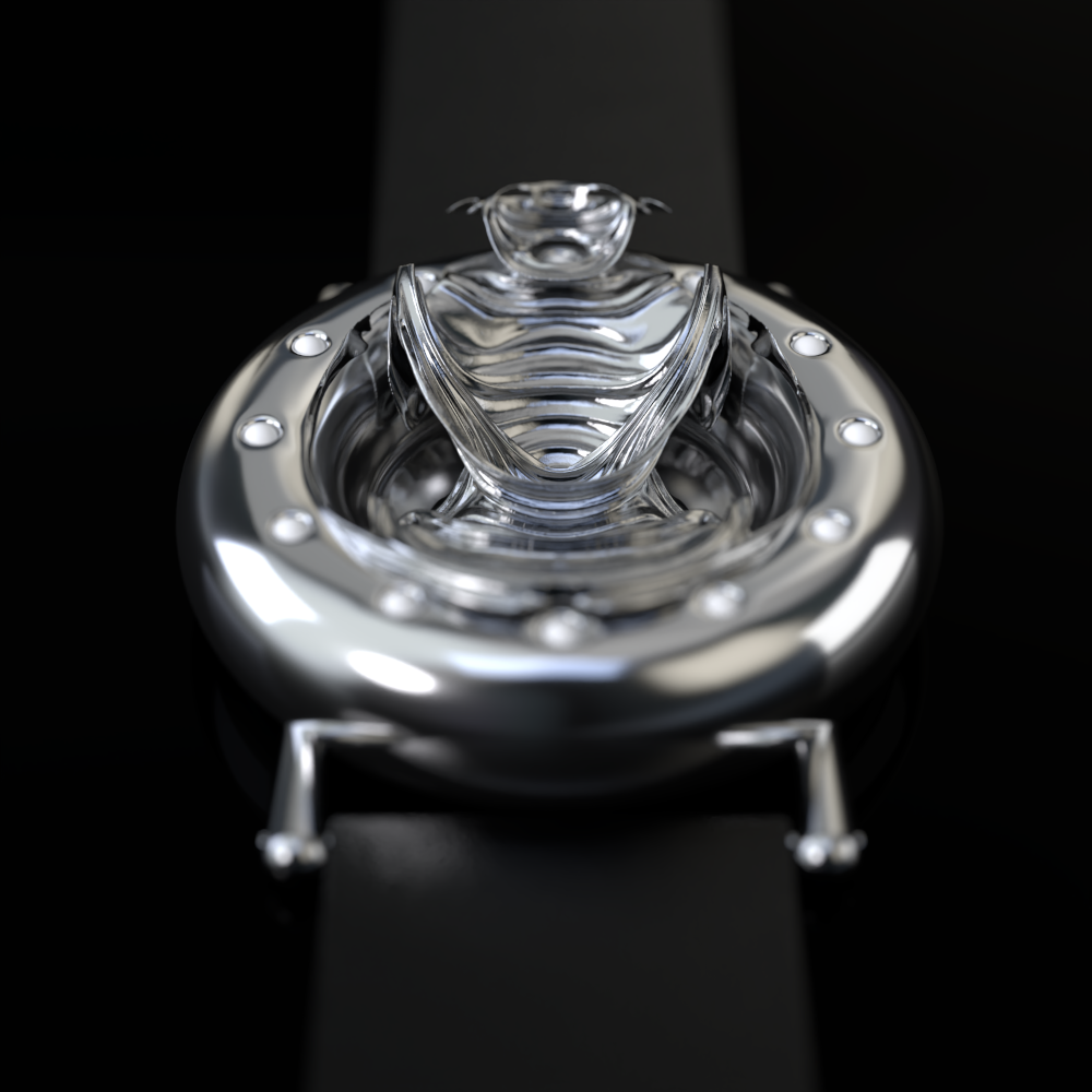 Fractal Emergence watch in silver