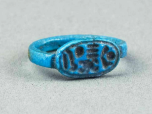 Ancient Egyptian carved ring as an example of historical jewelry