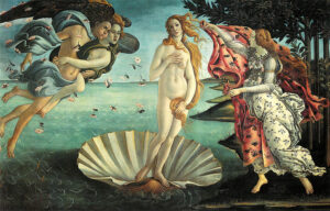 Boticelli Venus as an example of voluptuous women painted in the past
