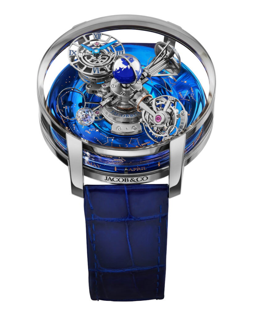 Jacob & Co. Astronomia Sky watch, blue, isolated on white background