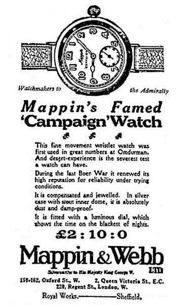 advert for Mappin & Webb Campaign watch