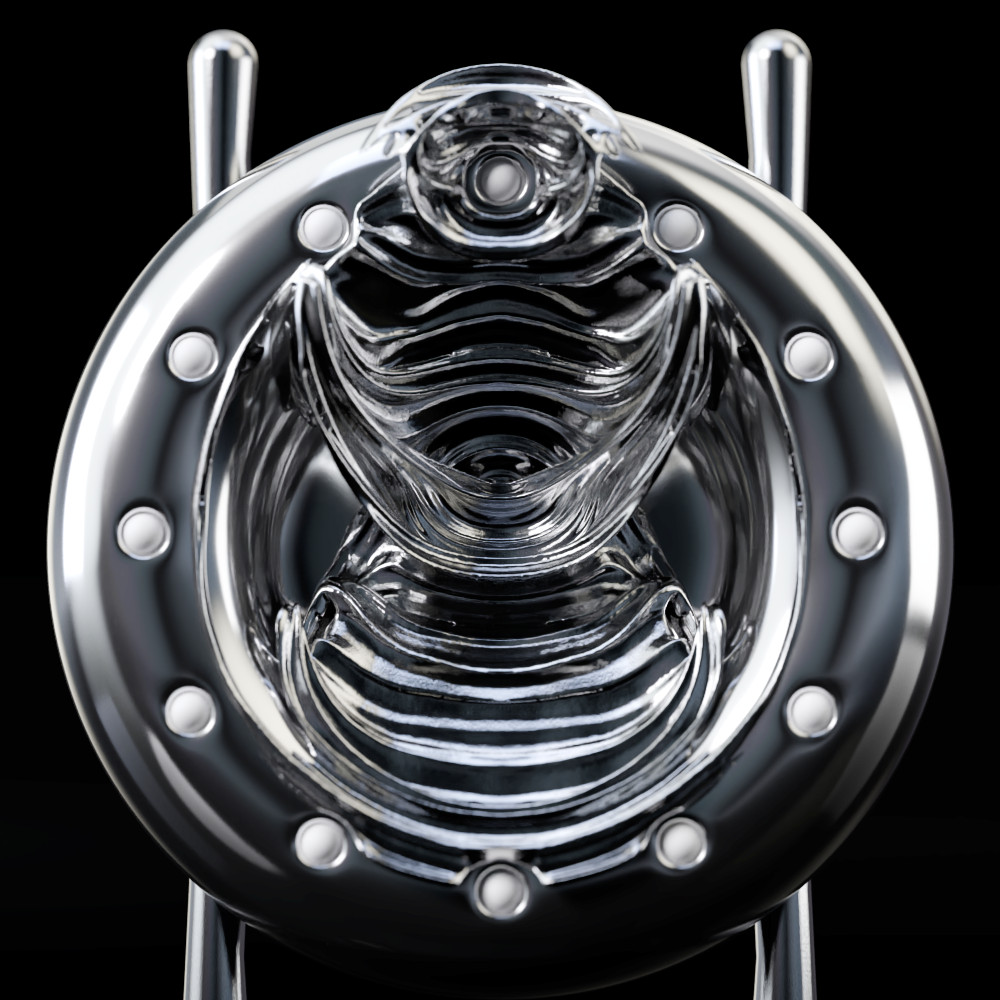 Fractal Emergence watch in platinum - top down view