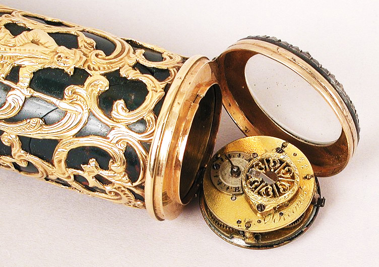 Early Breguet watch, showing the mechanism.