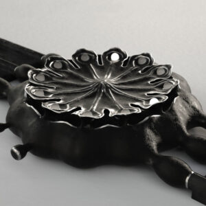 Poppy Seed Pod watch in blackened silver