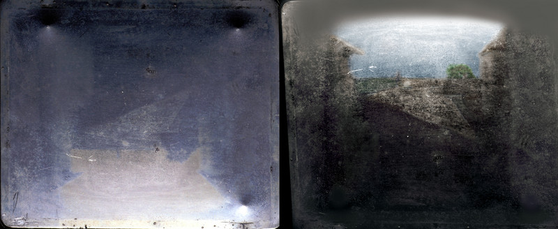 The earliest surviving camera photograph.