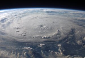 storm from above earth