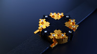 Cross #1 watch ebony and gold. Thumbnail