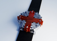 Cross #1 watch yew and silver. Thumbnail