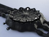 Poppy Seed-pod watch, blackened silver. Thumbnail