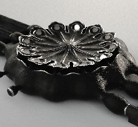 Poppy Seed-pod watch, blackened silver. Thumbnail