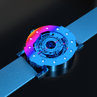 Techno-circle #1 watch, titanium. Thumbnail