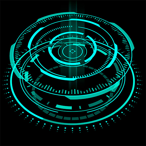 techno-circle 3D example
