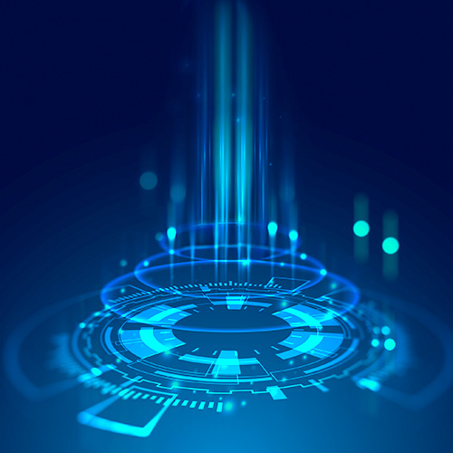 techno-circle 3D example
