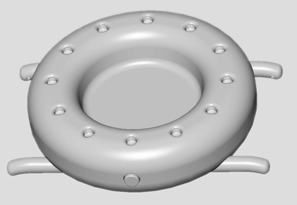 3D watch template curved filled