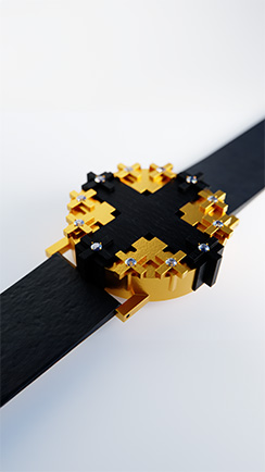 Cross #1 watch ebony and gold. Thumbnail