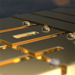 Hip Hop #1 watch, gold. Thumbnail