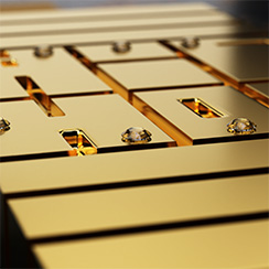 Hip Hop #1 watch, gold. Thumbnail