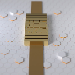 Hip Hop #1 watch, gold. Thumbnail