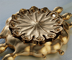 Poppy Seed-pod watch, bronze Thumbnail