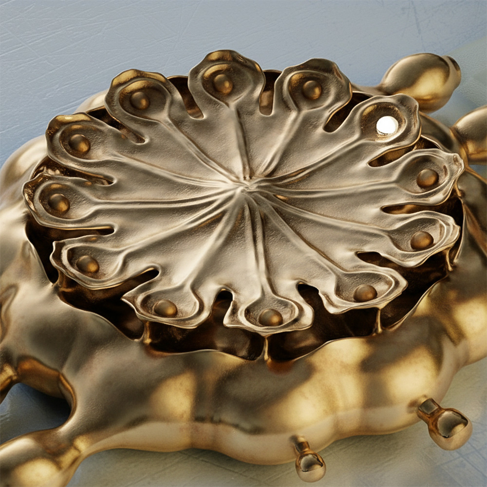 Poppy Seed Pod watch in bronze