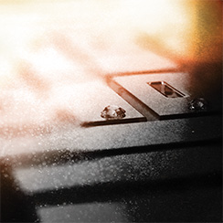 Hip Hop #1 watch, black, with dust particles and shallow depth of field. Thumbnail