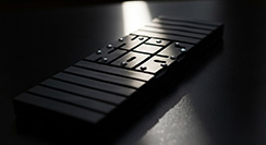 Hip Hop #1 watch, black, with narrow beam of light. Thumbnail