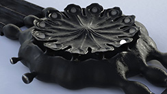 Poppy Seed-pod watch, blackened silver. Thumbnail