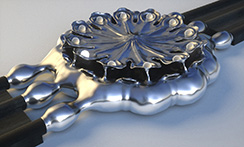 Poppy Seed-pod watch, silver. Thumbnail