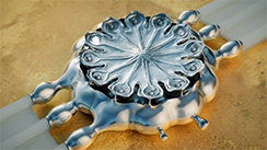 Poppy Seed-pod watch, silver. Thumbnail