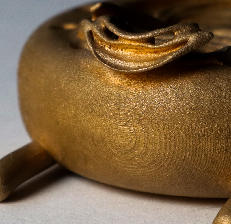 UnconstrainedTime Fractal Emergence watch body/case after it is cast, before polishing. Closeup/detail.