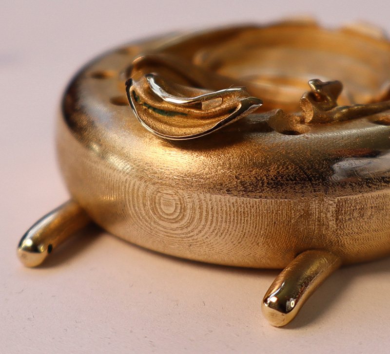 UnconstrainedTime Fractal Emergence watch body/case after hand polishing.
