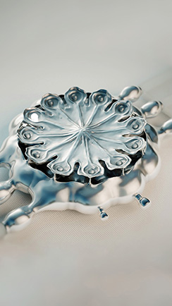 Poppy Seed-pod watch, platinum, vertical. Thumbnail